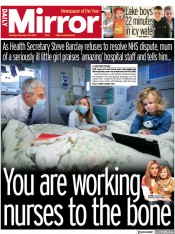 Daily Mirror () Newspaper Front Page for 20 December 2022