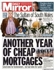 Daily Mirror () Newspaper Front Page for 20 January 2016