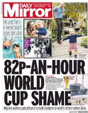 Daily Mirror () Newspaper Front Page for 20 May 2019