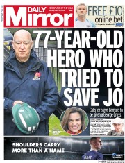 Daily Mirror () Newspaper Front Page for 20 June 2016