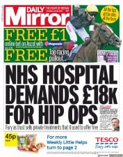 Daily Mirror () Newspaper Front Page for 20 June 2019