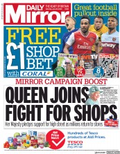 Daily Mirror () Newspaper Front Page for 20 June 2020