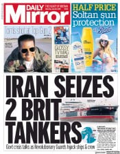 Daily Mirror () Newspaper Front Page for 20 July 2019