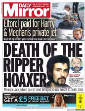 Daily Mirror () Newspaper Front Page for 20 August 2019