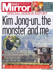 Daily Mirror () Newspaper Front Page for 20 September 2017