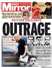 Daily Mirror () Newspaper Front Page for 21 October 2015