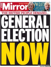 Daily Mirror () Newspaper Front Page for 21 October 2022
