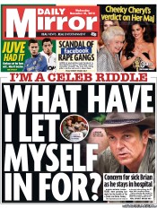 Daily Mirror () Newspaper Front Page for 21 November 2012