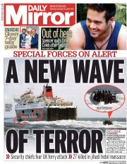 Daily Mirror () Newspaper Front Page for 21 November 2015