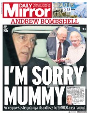 Daily Mirror () Newspaper Front Page for 21 November 2019