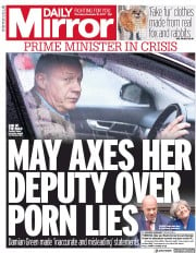 Daily Mirror () Newspaper Front Page for 21 December 2017