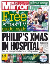 Daily Mirror () Newspaper Front Page for 21 December 2019