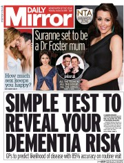 Daily Mirror () Newspaper Front Page for 21 January 2016