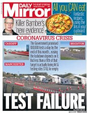 Daily Mirror () Newspaper Front Page for 21 April 2020