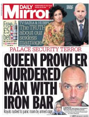 Daily Mirror () Newspaper Front Page for 21 May 2016