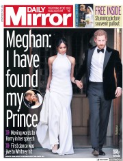 Daily Mirror () Newspaper Front Page for 21 May 2018