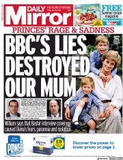 Daily Mirror () Newspaper Front Page for 21 May 2021