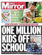 Daily Mirror () Newspaper Front Page for 21 July 2021