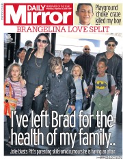 Daily Mirror () Newspaper Front Page for 21 September 2016