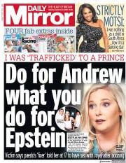 Daily Mirror () Newspaper Front Page for 21 September 2019
