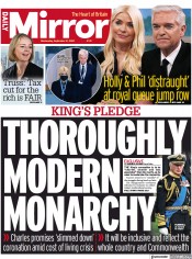 Daily Mirror () Newspaper Front Page for 21 September 2022
