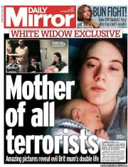 Daily Mirror () Newspaper Front Page for 22 October 2013