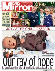 Daily Mirror () Newspaper Front Page for 22 November 2016