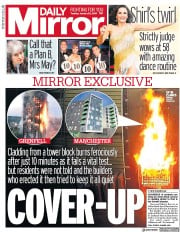 Daily Mirror () Newspaper Front Page for 22 January 2019