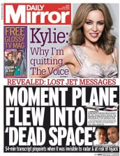 Daily Mirror () Newspaper Front Page for 22 March 2014