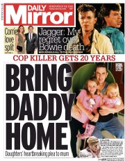 Daily Mirror () Newspaper Front Page for 22 March 2016