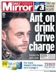 Daily Mirror () Newspaper Front Page for 22 March 2018