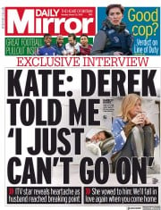 Daily Mirror () Newspaper Front Page for 22 March 2021