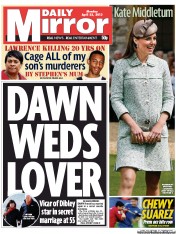 Daily Mirror () Newspaper Front Page for 22 April 2013