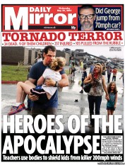 Daily Mirror () Newspaper Front Page for 22 May 2013
