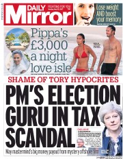 Daily Mirror () Newspaper Front Page for 22 May 2017