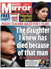 Daily Mirror () Newspaper Front Page for 22 June 2013