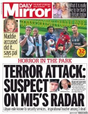 Daily Mirror () Newspaper Front Page for 22 June 2020