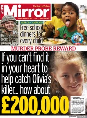 Daily Mirror () Newspaper Front Page for 22 September 2022