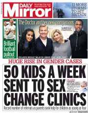 Daily Mirror () Newspaper Front Page for 23 October 2017