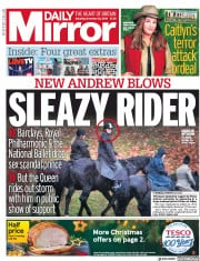 Daily Mirror () Newspaper Front Page for 23 November 2019