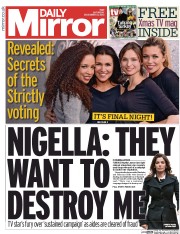Daily Mirror () Newspaper Front Page for 23 December 2013