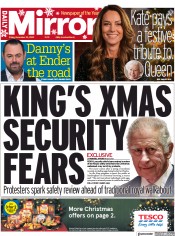 Daily Mirror () Newspaper Front Page for 23 December 2022