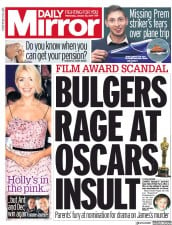 Daily Mirror () Newspaper Front Page for 23 January 2019