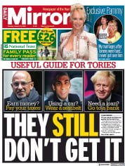Daily Mirror () Newspaper Front Page for 23 January 2023