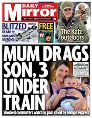 Daily Mirror () Newspaper Front Page for 23 March 2013