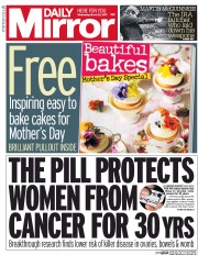 Daily Mirror () Newspaper Front Page for 23 March 2017