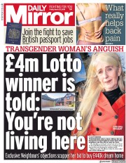 Daily Mirror () Newspaper Front Page for 23 March 2018