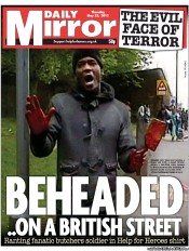 Daily Mirror () Newspaper Front Page for 23 May 2013