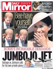 Daily Mirror () Newspaper Front Page for 23 May 2018