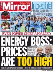 Daily Mirror () Newspaper Front Page for 23 May 2022